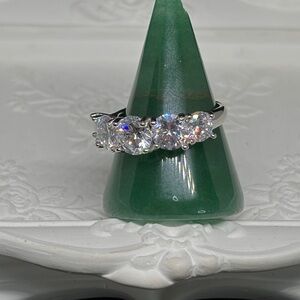 HUGE! 7k Moissanite  925 Sterling Silver Ring